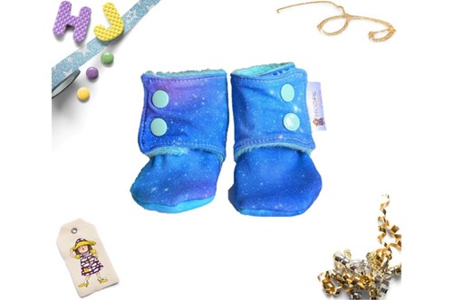 Buy 0-3m Fleece Stay on Booties Space Time now using this page
